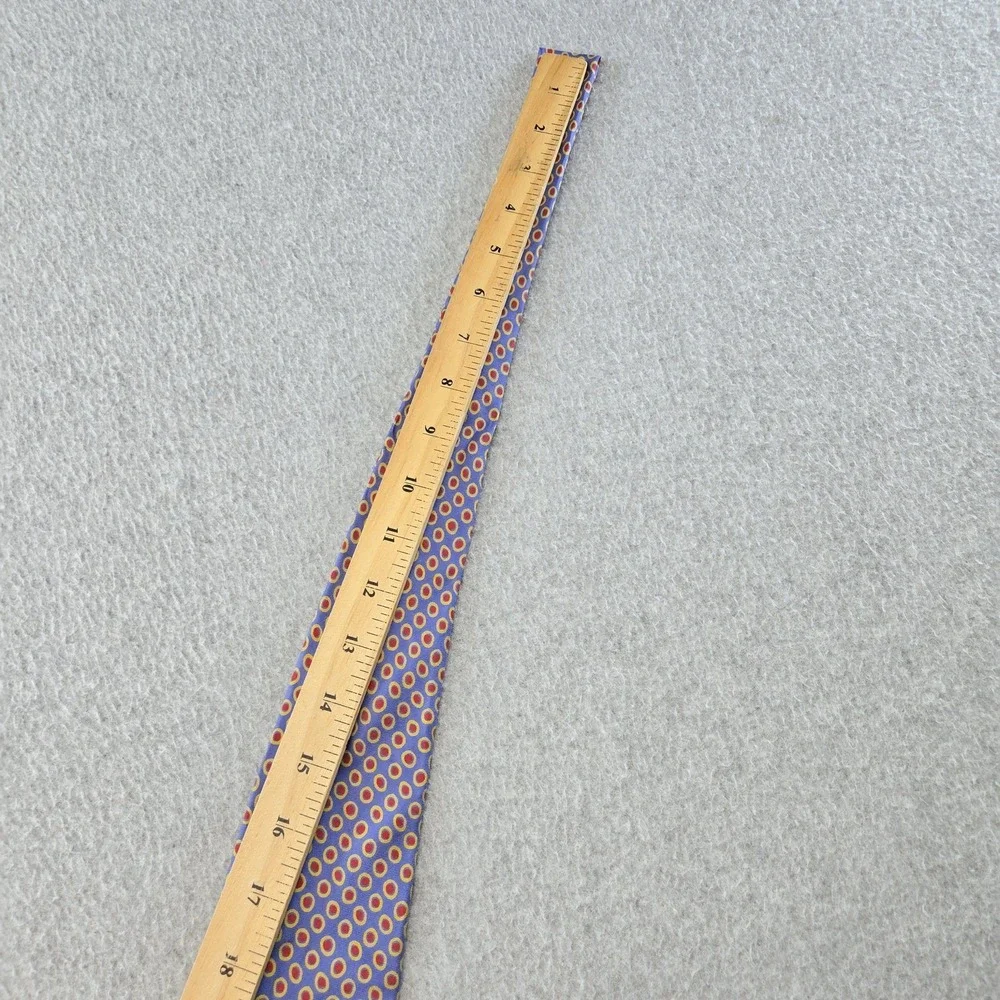 J.CREW Tie Mens One Size Purple‎ Geometric 100% Silk Jacquard Necktie USA